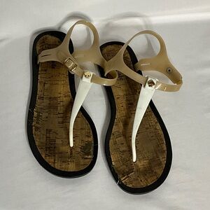 Kate Spade Beige and White Sandals size 9